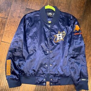 Houston Astros Pro Standard Navy Satin Jacket with Logo
